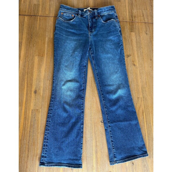 Madewell Mid Rise Kick Out cropped Jeans Womens 27 Bootcut Denim - Picture 1 of 7